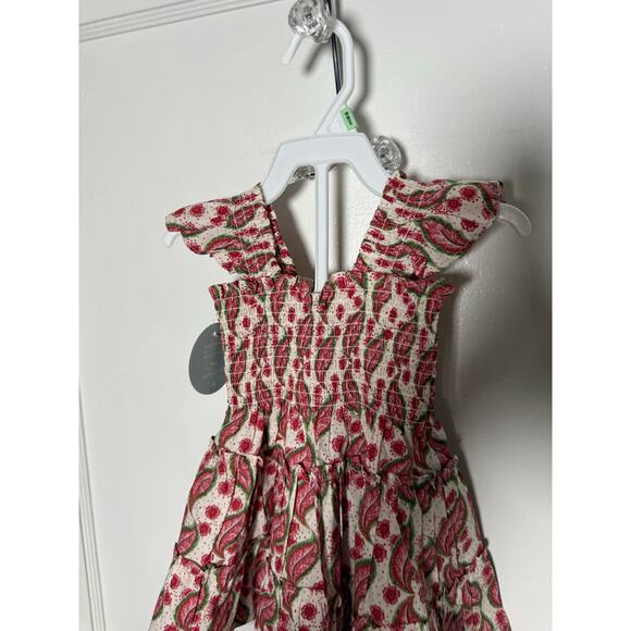 Hill House Home Mini Ellie Red Green Floral Paisley Dress Size 2 Y NEW - Picture 5 of 6